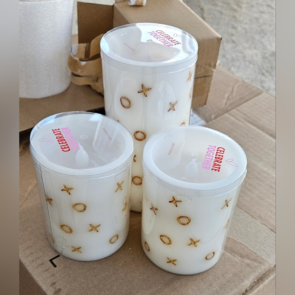 NWT set of 3 led candles